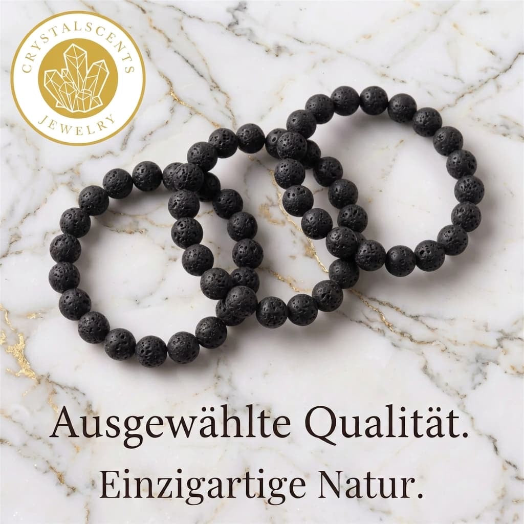 Vulkanstein Kugelarmband - Erdung & innere Stärke