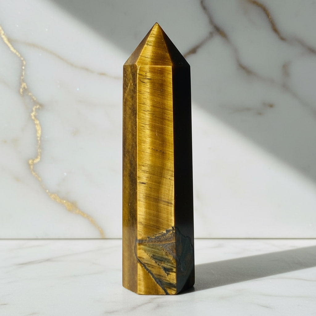 Tigerauge Obelisk – Wirkung & natürliche Schönheit CrystalScents