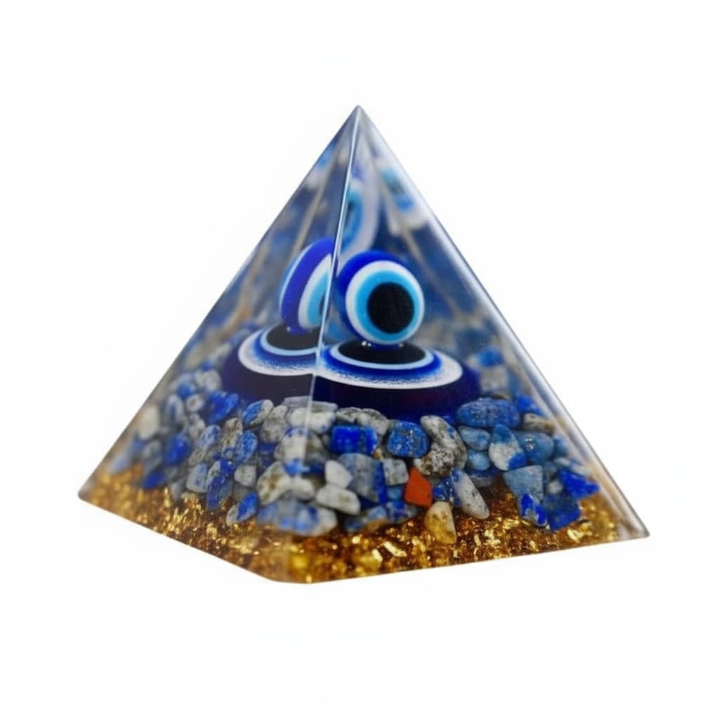 Orgonit Pyramide Lapislazuli – Schützendes Auge CrystalScents