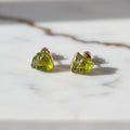 Peridot Ohrstecker Gold Edelstein Schmuck CrystalScents