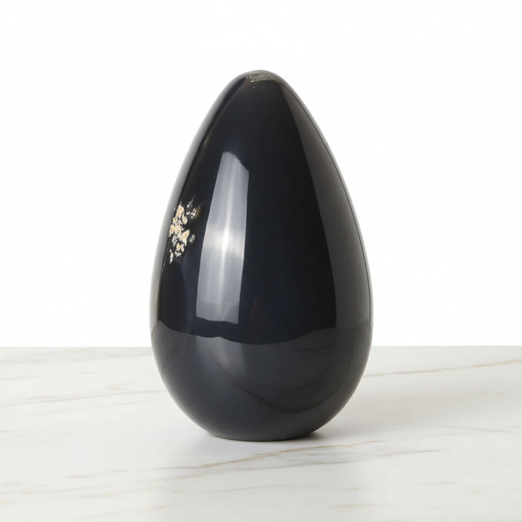 Großes Achat Ei – Glitzernde Druse als dekorativer Hingucker CrystalScents