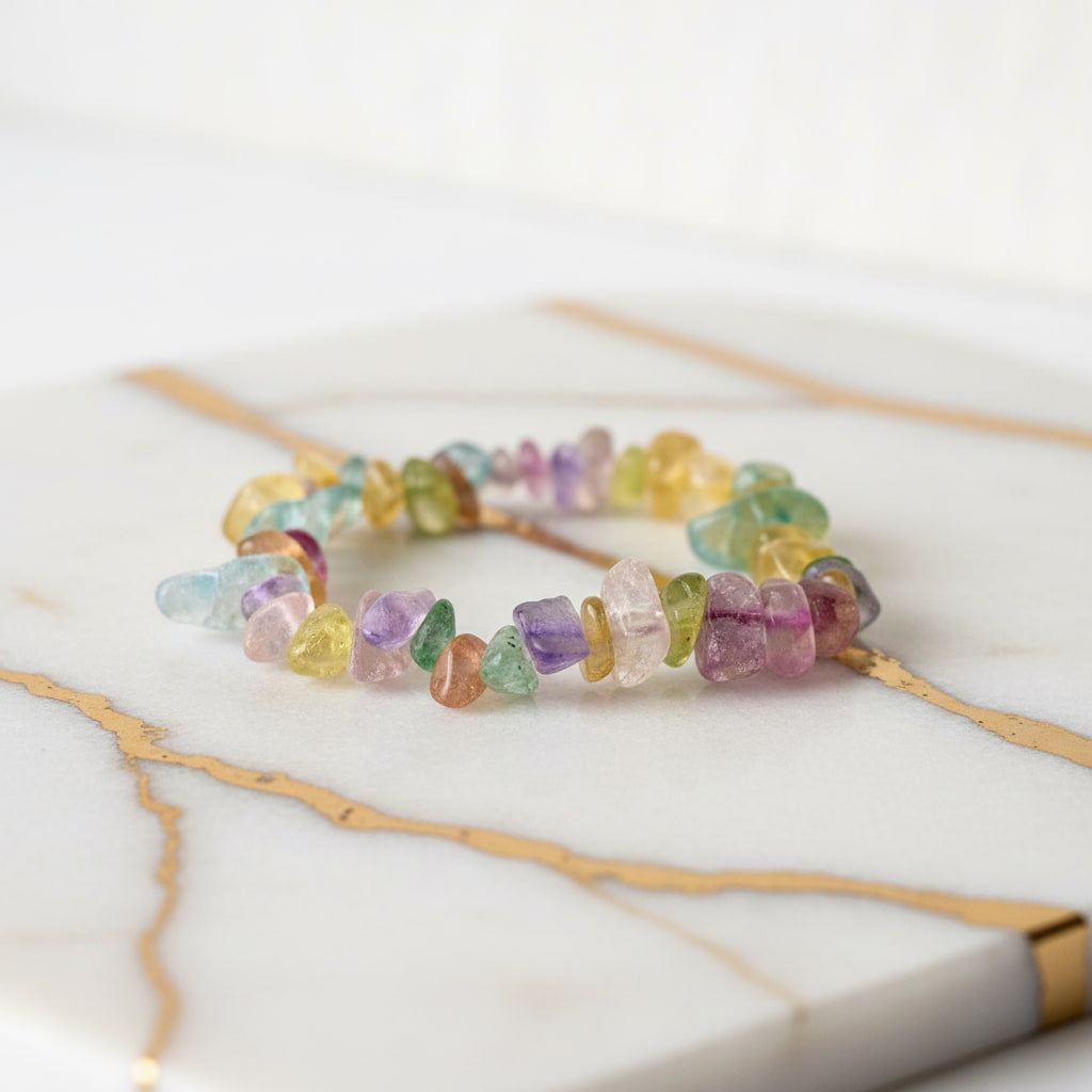 Fluorit Splitterarmband - Klarheit & positive Schwingungen CrystalScents