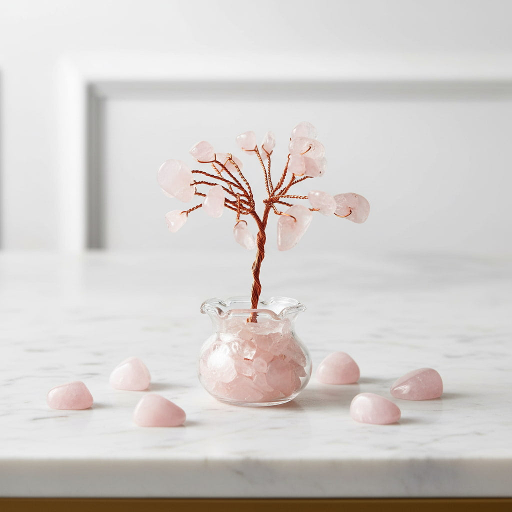 Mini Rosenquarz Baum - Liebesgrüße der Natur CrystalScents