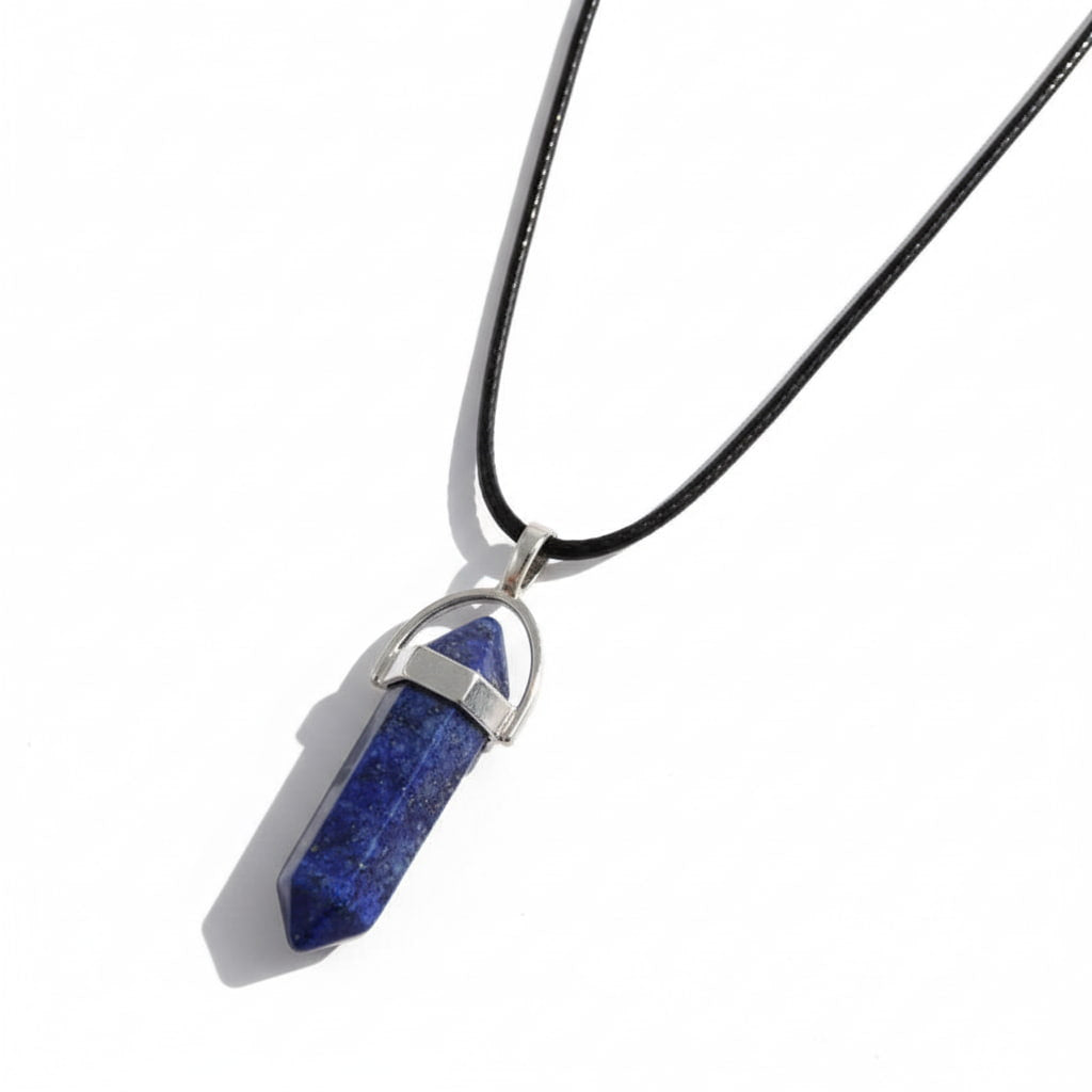 Lapislazuli Halskette – Doppelender-Anhänger für Balance CrystalScents