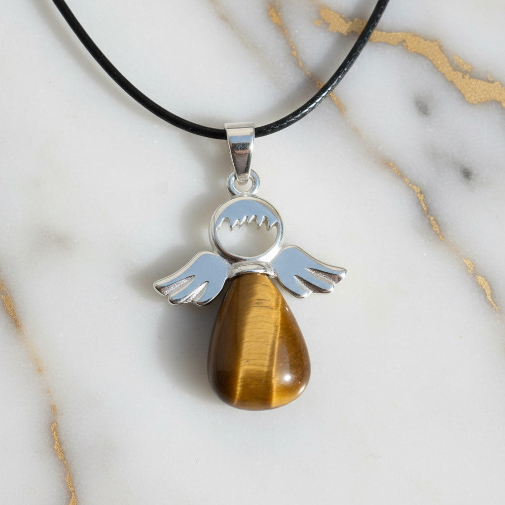 Tigerauge Halskette - Schutzengel JETZT sichern CrystalScents