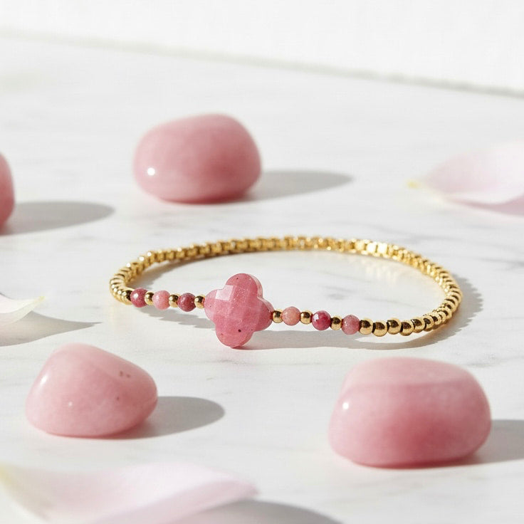 Rhodonit Armband - Blühende Harmonie CrystalScents