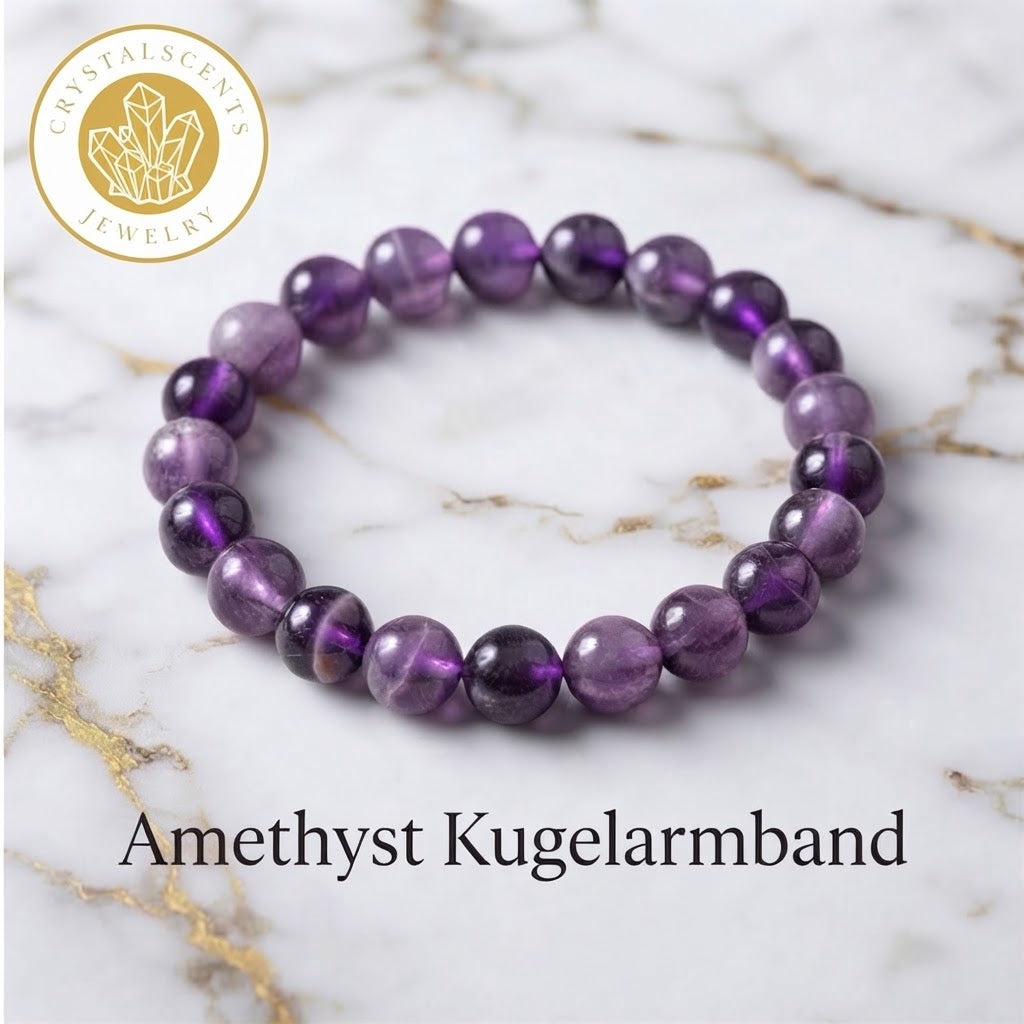 Amethyst Kugelarmband – Stilvolles Schmuckstück voller Energie CrystalScents