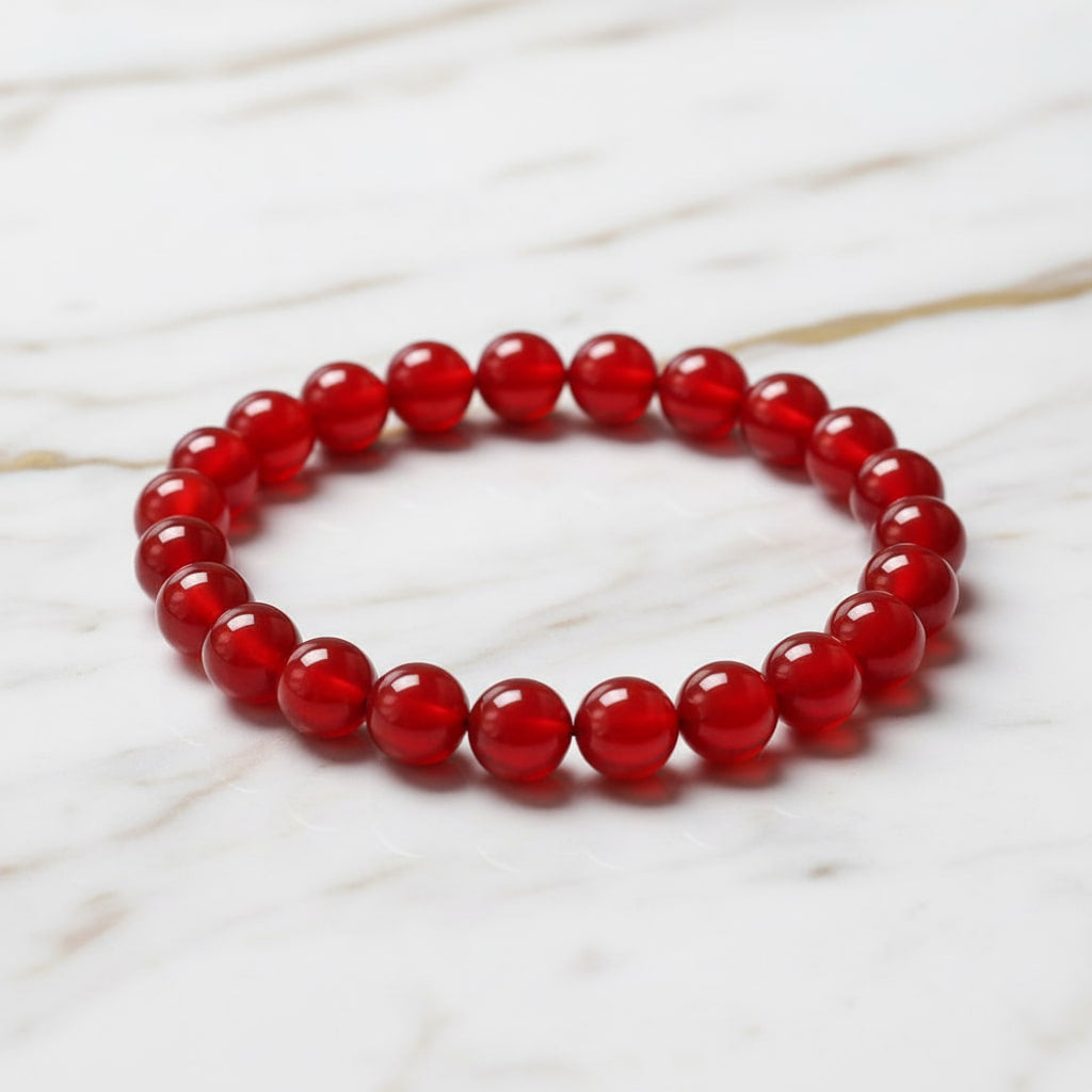 Rotes Achat Kugelarmband – Energie & Ausstrahlung CrystalScents