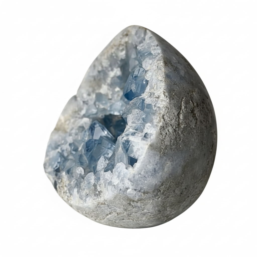 Großes Celestit Cluster Ei – vereint Schönheit mit sanfter Energie CrystalScents