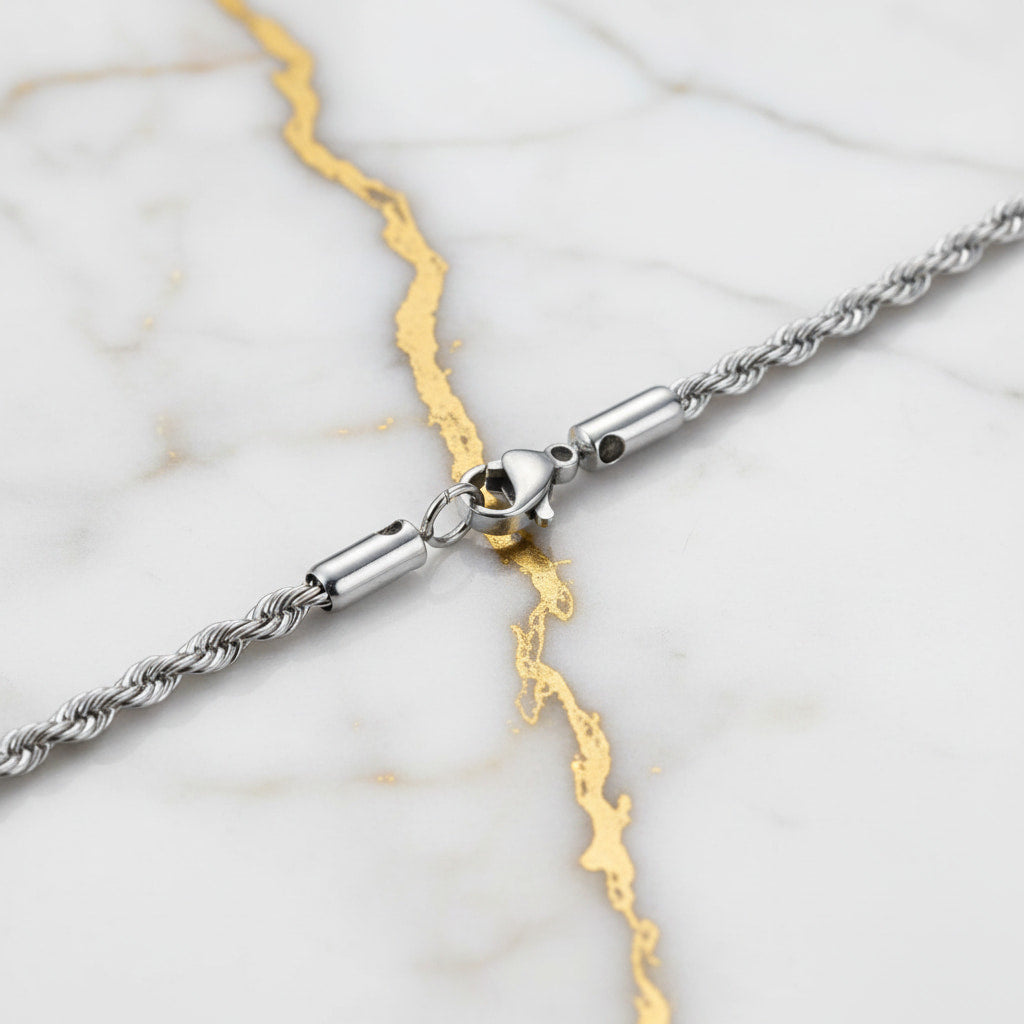 Halskette – Silberne gedrehte Kette CrystalScents