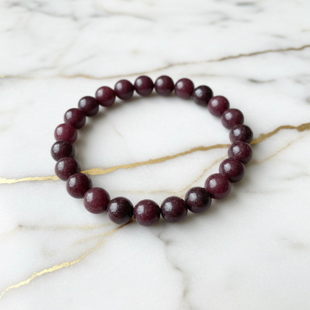 Granat Kugelarmband – Kraft & innere Stärke