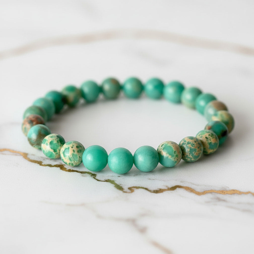 Achat Kugelarmband – Grün für Wohlbefinden & Energie CrystalScents