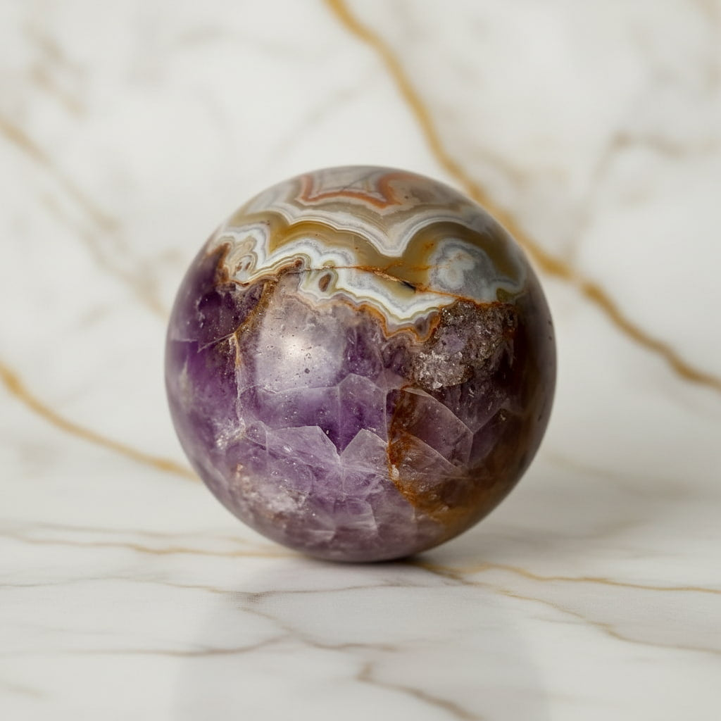 Amethyst Achat Kugel – Eleganter Wohn- & Meditationsbegleiter