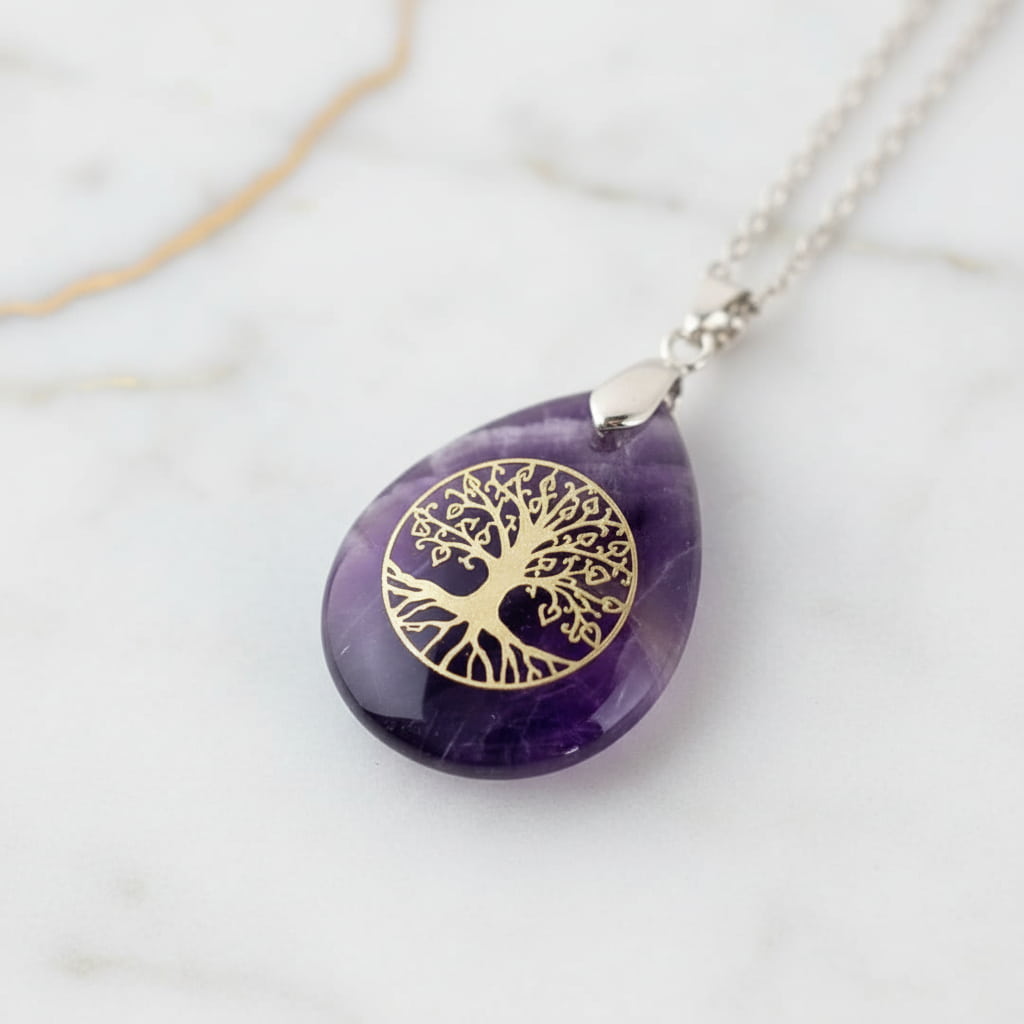 Amethyst Halskette – Baum des Lebens für Wachstum & Harmonie CrystalScents