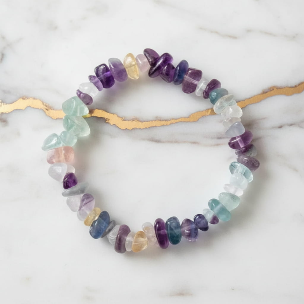 Fluorit Splitterarmband - Fokus & innere Balance CrystalScents
