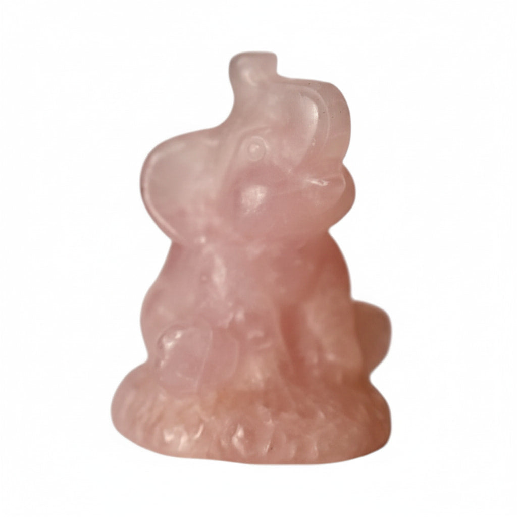Rosenquarz Elefant – Liebevolle Dekoration CrystalScents