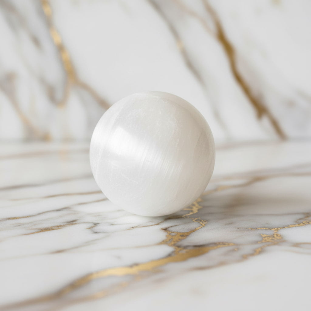 Selenit Kugel –  Klarheit & energetische Reinigung