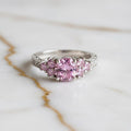 Ring Silber – Funkelnde rosa Akzente CrystalScents