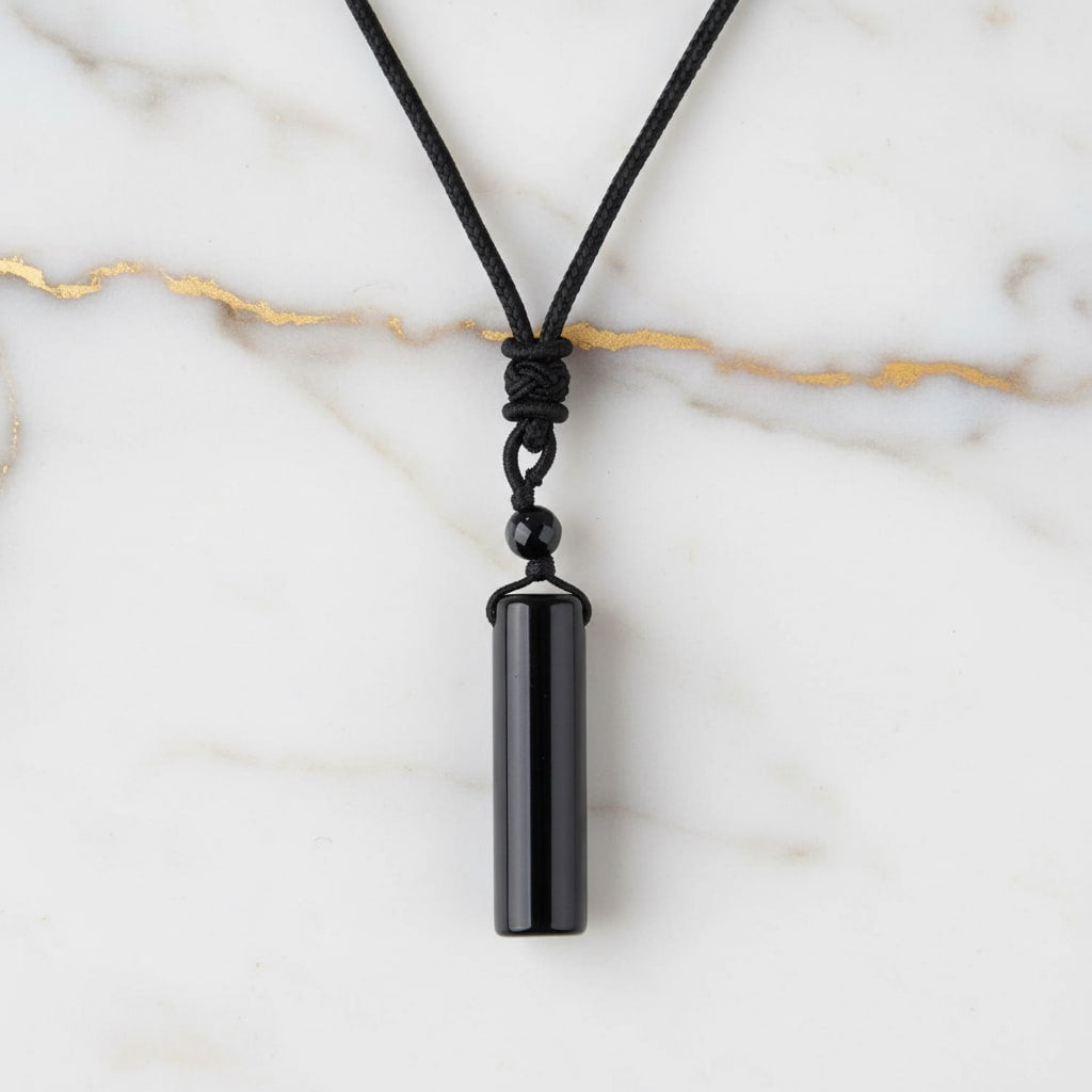 Obsidian Halskette - Stab Anhänger CrystalScents