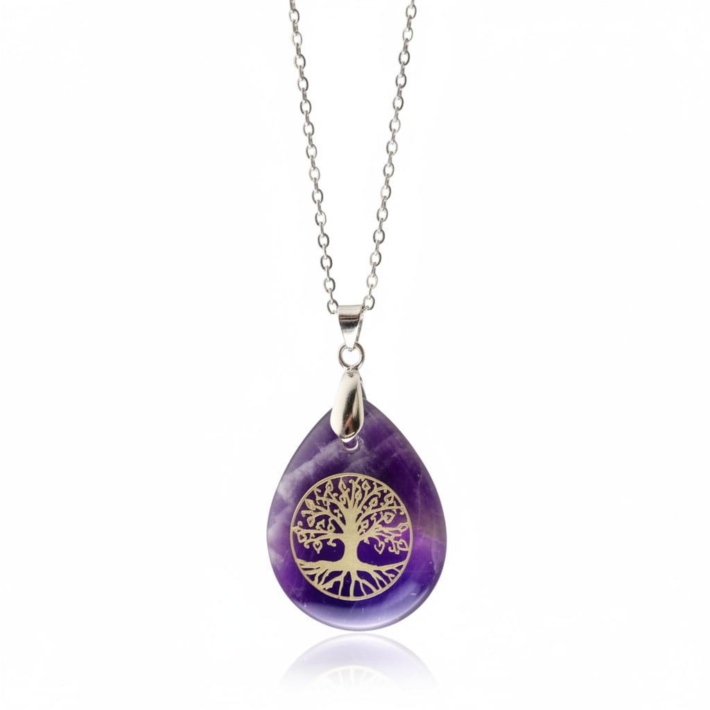 Amethyst Halskette – Baum des Lebens für Wachstum & Harmonie CrystalScents