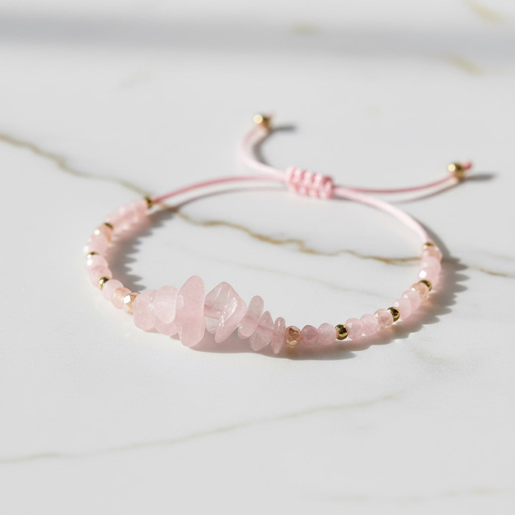 Rosenquarz Schutzarmband – Natürliche Kraftquelle