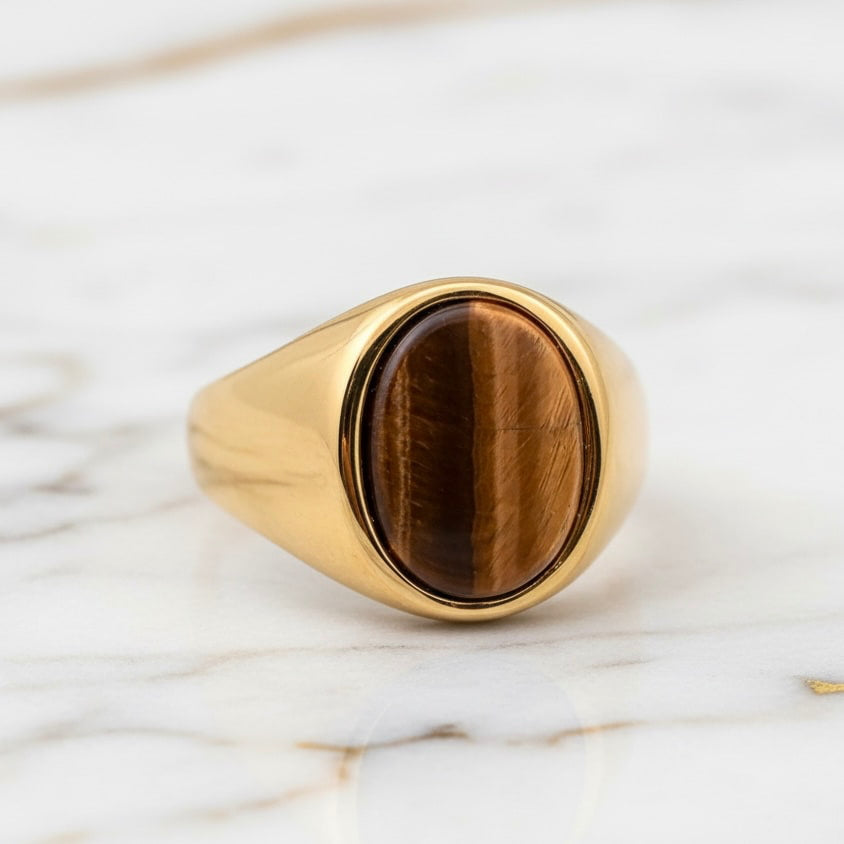Tigerauge Ring - Schutz & Stärke CrystalScents