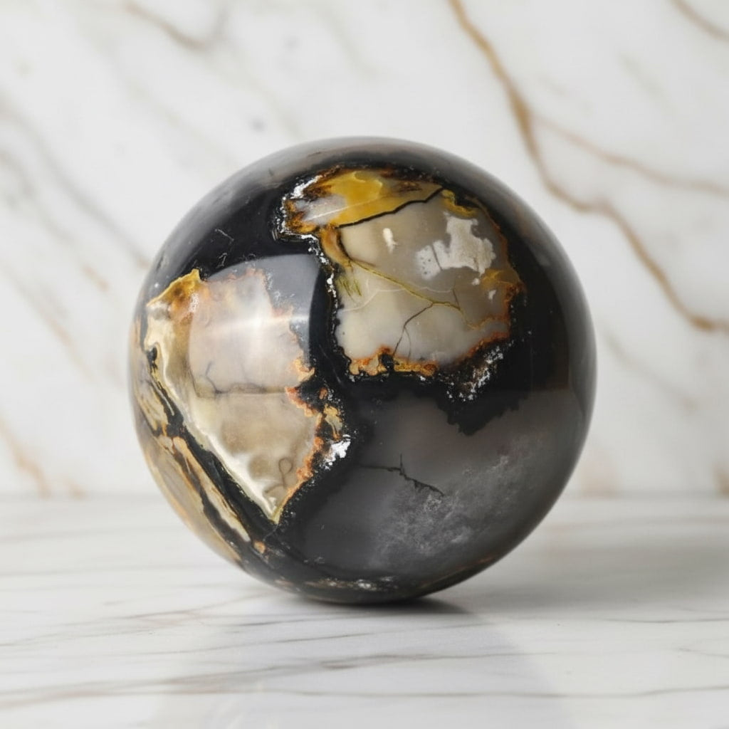 Achat Kugel – Leuchtendes Dekorationsjuwel