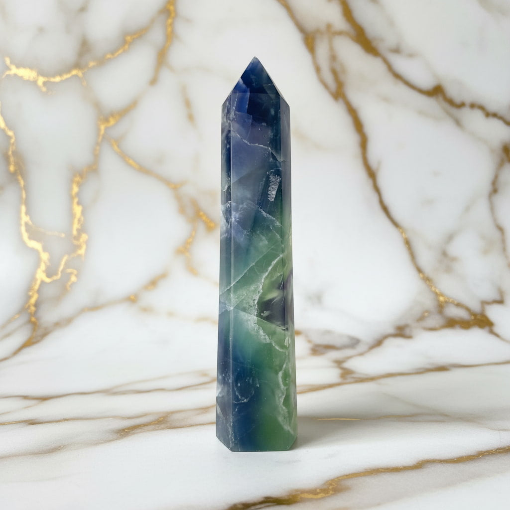 Fluorit Obelisk – Dekorativer Kristall fürs Zuhause CrystalScents