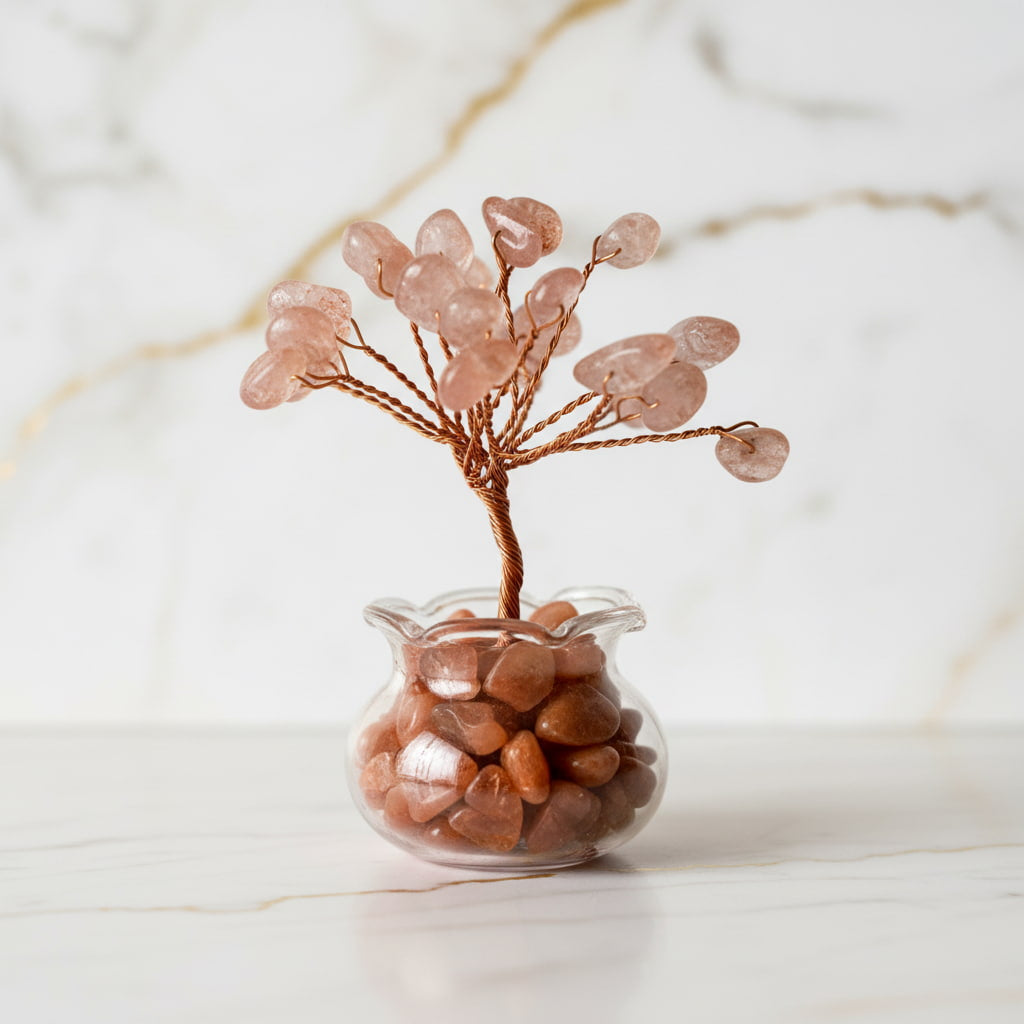 Mini Erdbeerquarz Baum - Für mehr positive Energie CrystalScents