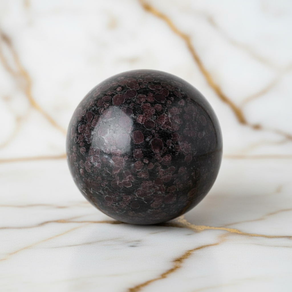 Große Granat Kugel – Farbspiel aus der Natur CrystalScents