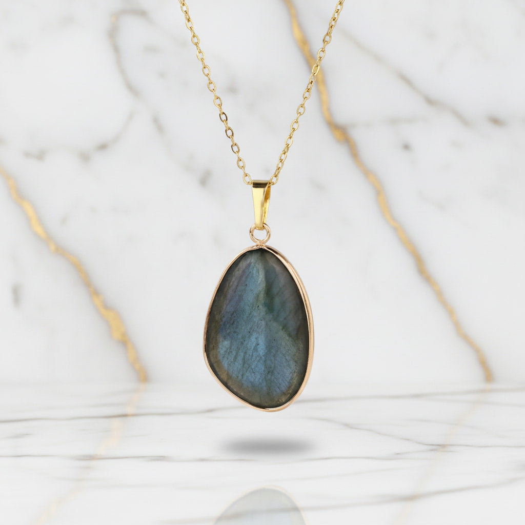 Labradorit Halskette - Schutz & Intuition CrystalScents