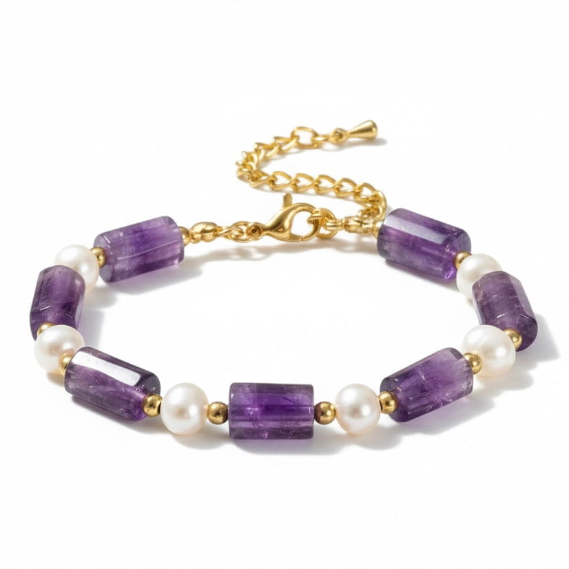 Amethyst Armband - Perlen & Naturstein CrystalScents