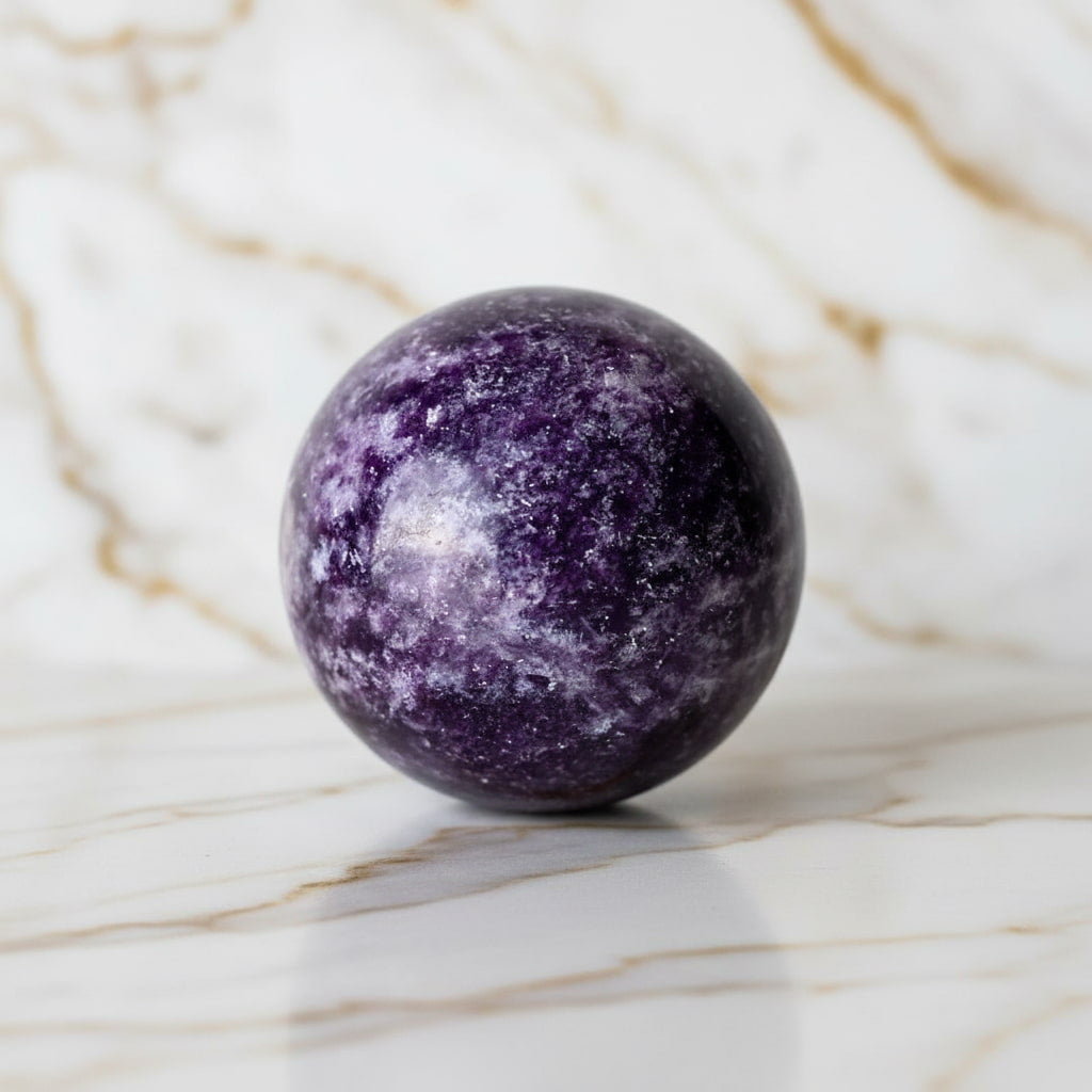 Lepidolith Kugel – Beruhigende Schönheit CrystalScents