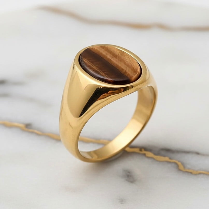 Tigerauge Ring - Schutz & Stärke CrystalScents