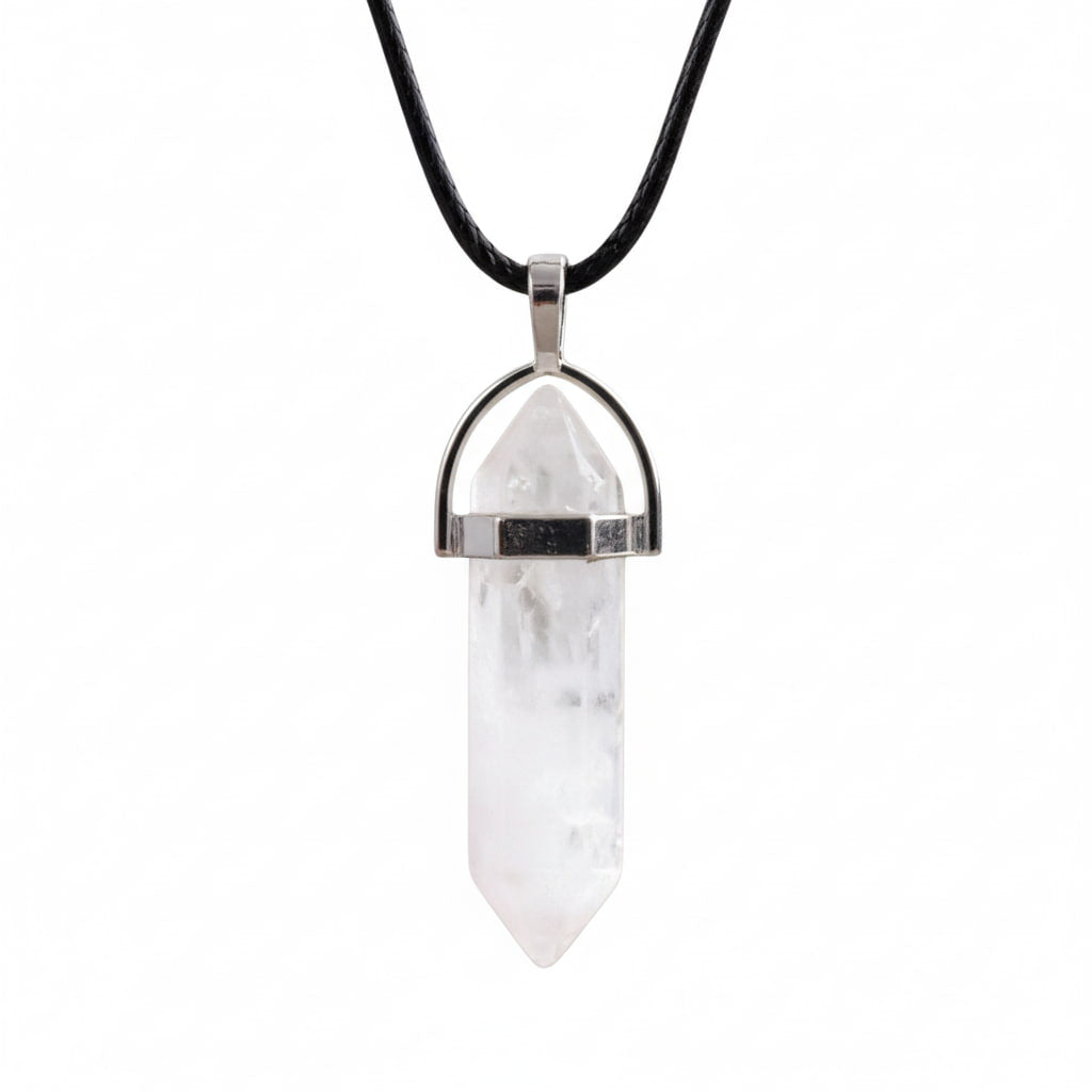 Bergkristall Halskette - Doppelender