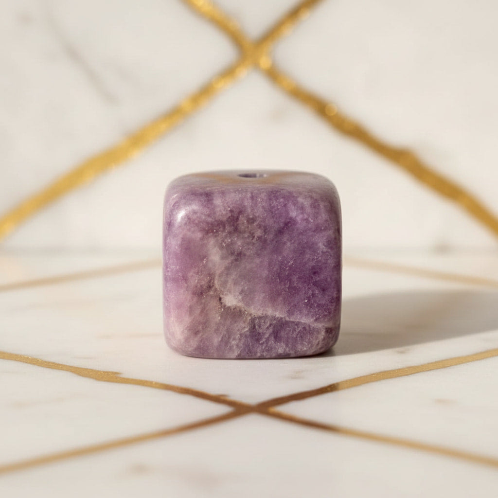 Lepidolith Duftstäbchenhalter – Entspannte Aromastunden CrystalScents