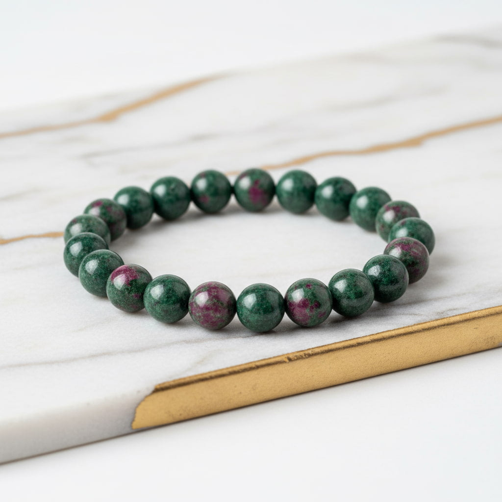 Rubin Zoisit Kugelarmband – Energie & Gelassenheit