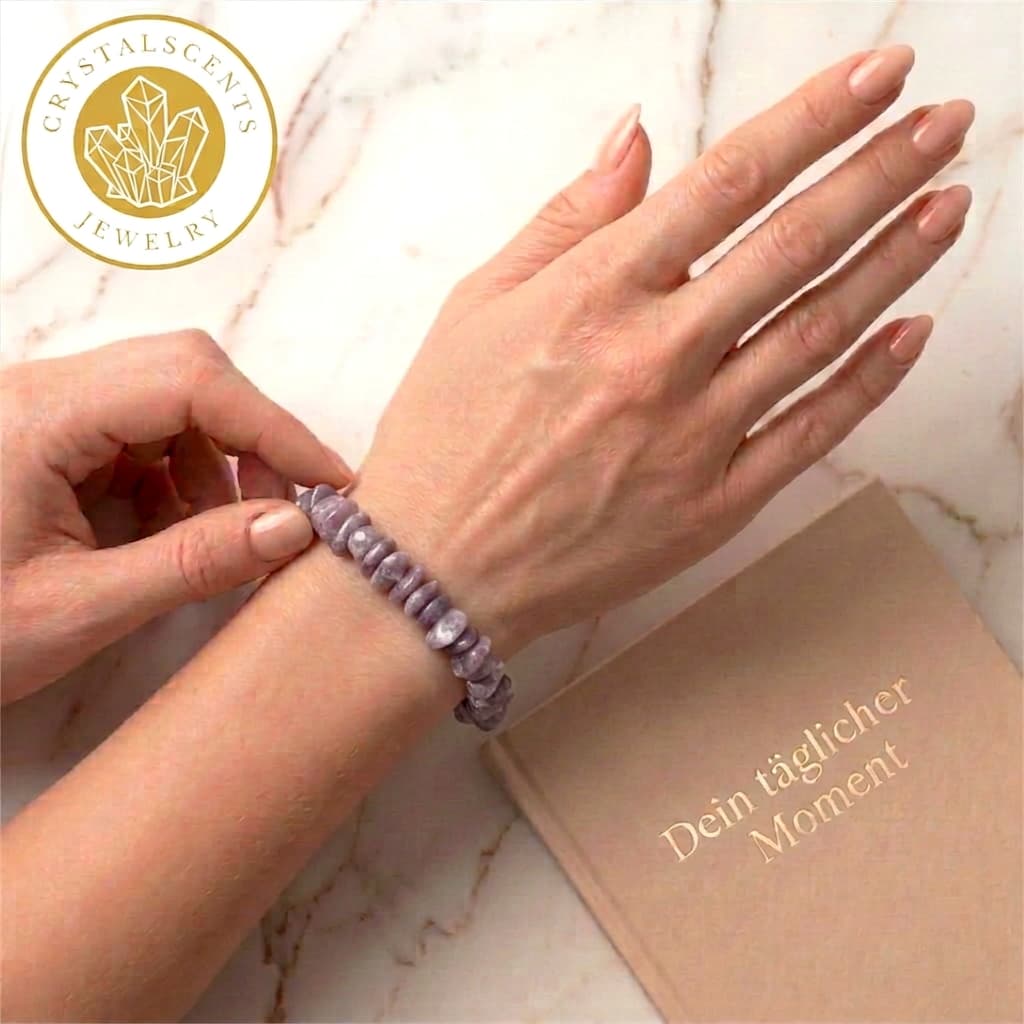 Lepidolith Splitterarmband – Balance, Gelassenheit & Geschenk