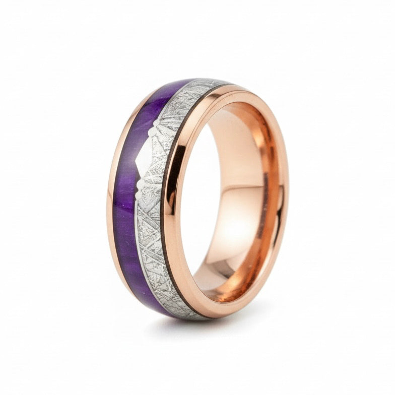 Ring mit lila Pfeil-Design – dekoratives Accessoire für markanten Look CrystalScents