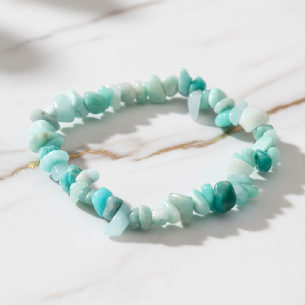 Amazonit Splitterarmband – Klarheit & Stärke