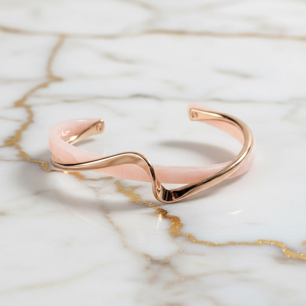 Armband - Kunstperle in Rosa mit Gold CrystalScents