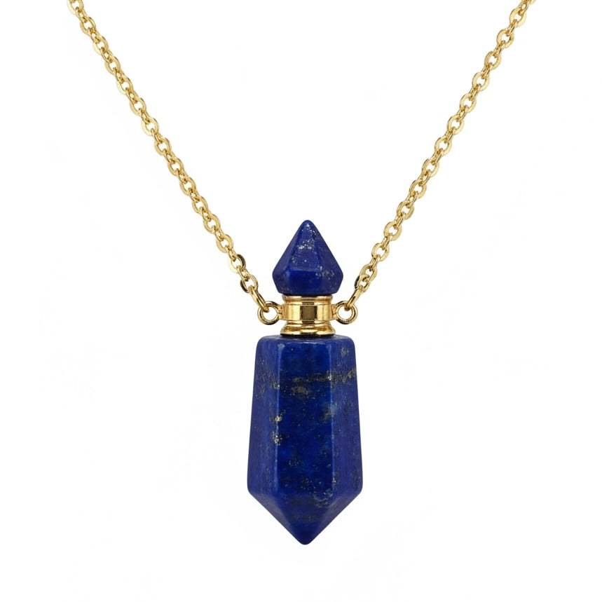 Lapislazuli Halskette - Parfümfläschchen CrystalScents