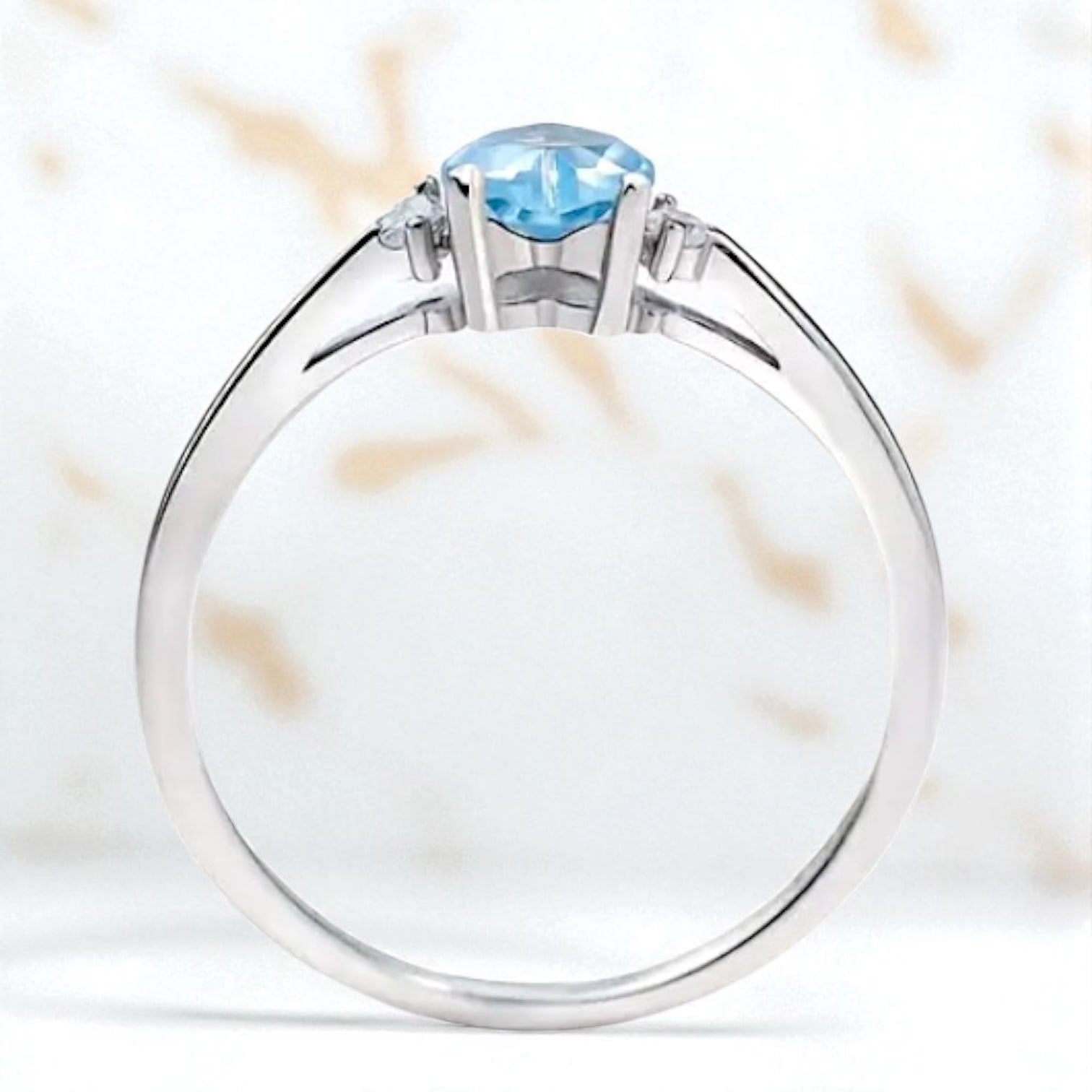 Topas - Silber Ring mit Herz