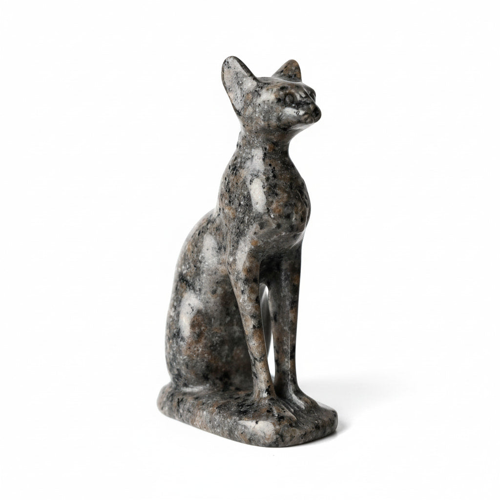 Flammenstein Katze - Skulptur mit UV-Reaktion CrystalScents