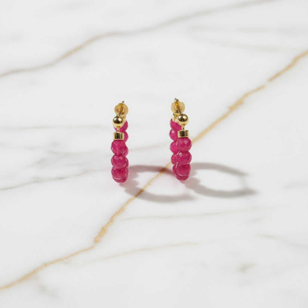 Rubin Ohrringe – Funkelnde Akzente CrystalScents