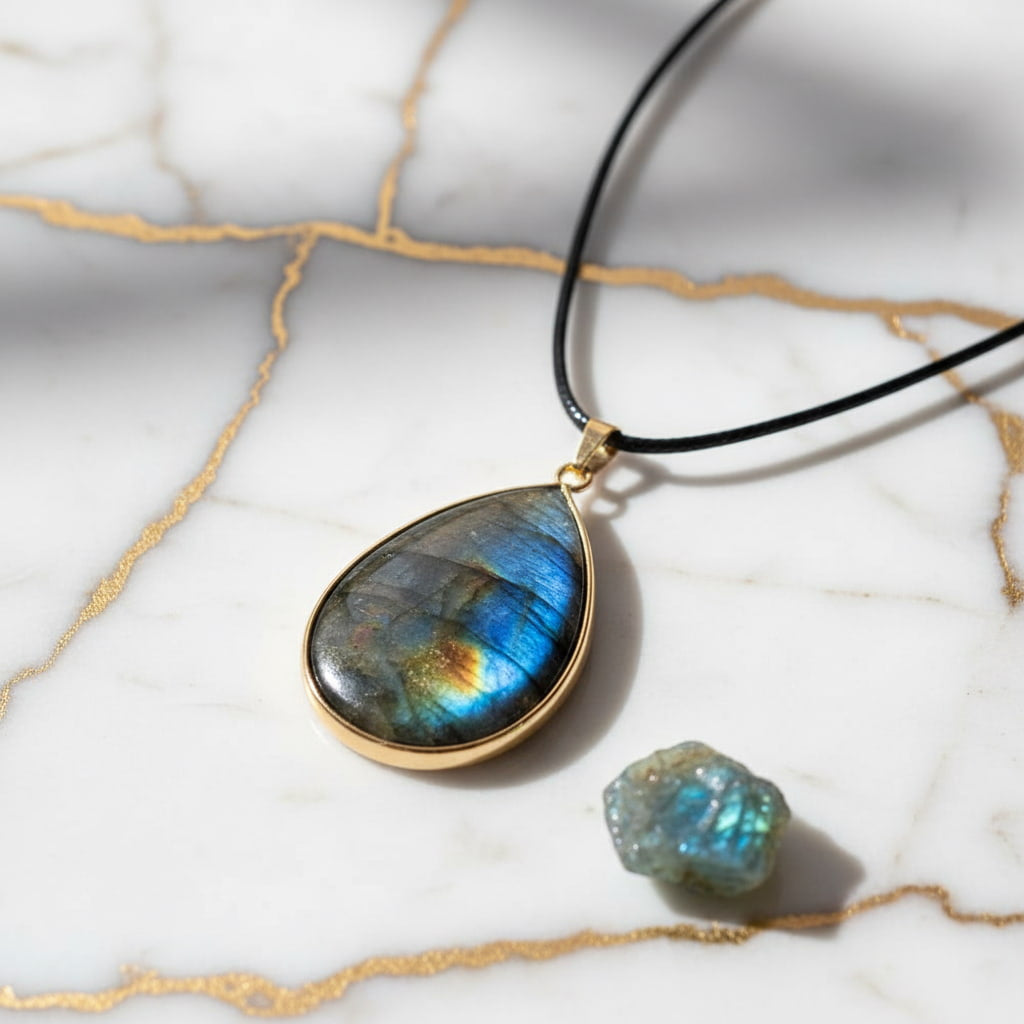 Labradorit Halskette – Schutz & Energie JETZT sichern CrystalScents
