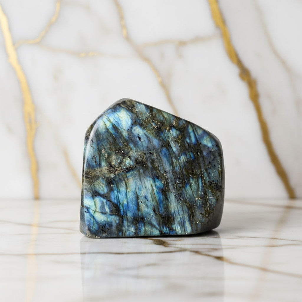 Labradorit Freiform – Dekorationsobjekt mit Farbvielfalt CrystalScents