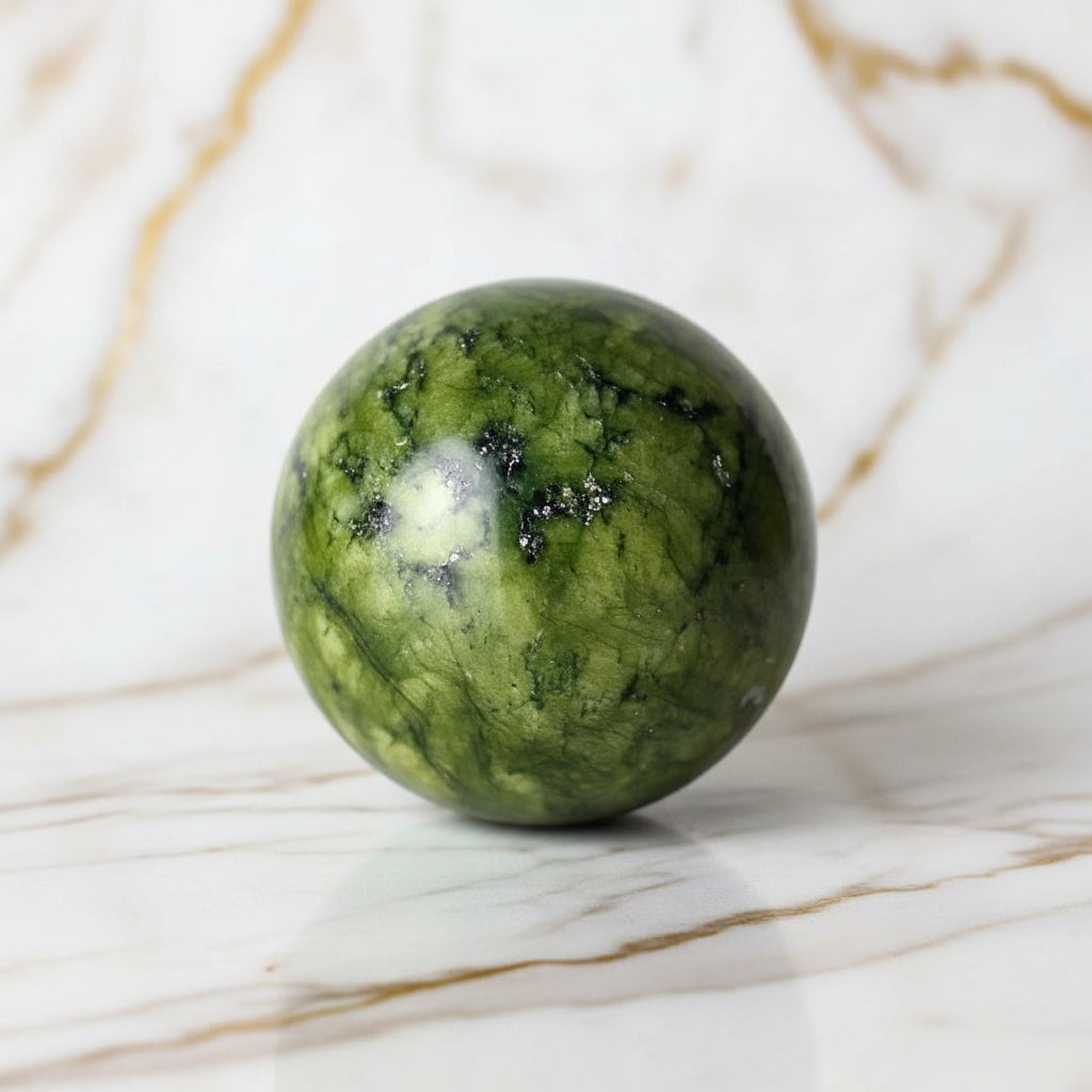 Serpentin Kugel – Beruhigende Energie CrystalScents