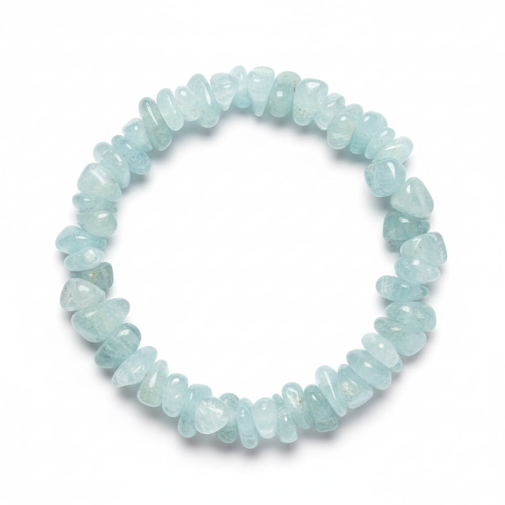 Aquamarin Splitterarmband – Klarheit & Stärke