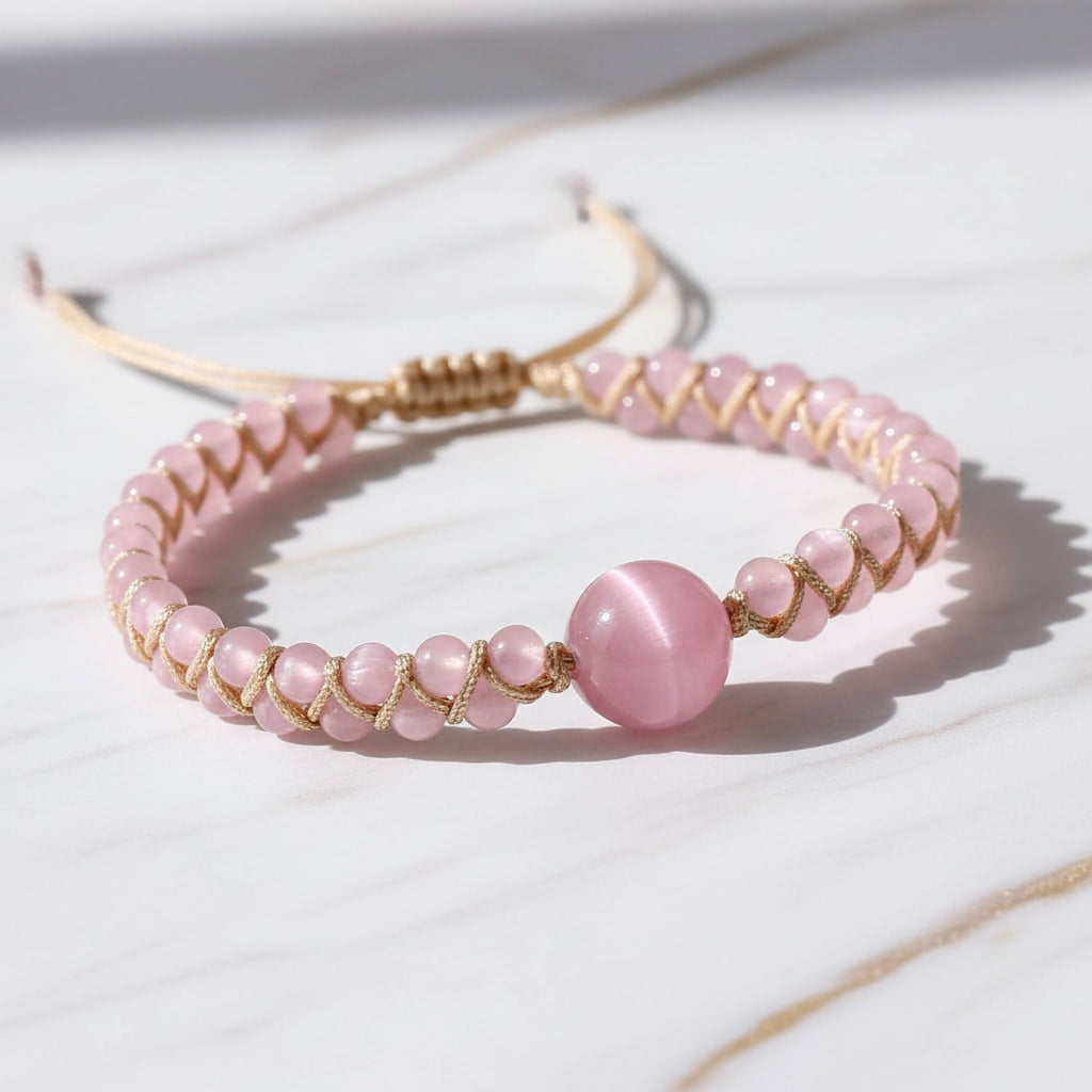 Katzenauge Flechtarmband – Stil & Schimmer CrystalScents